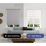 Red Grapes Zebra Blinds Dual Layer Roller Window Shades 42" X 72" H, Natural New. Price: $13.00.