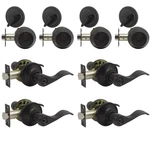 Brotima 4 Pack Exterior Door Lock Set Oil Rubbed Bronze Handle Single New. Price: $153.44.