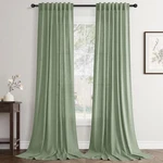 Jowels Mist Sage Linen Back Tab Curtains, 84" L, 2 Panels For Living Room New. Price: $57.58.