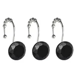 Yuiviot Black Crystal Diamond Shower Curtain Hooks For New. Price: $15.70.