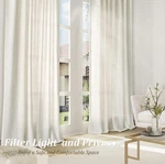 Guken Natural Cream Linen Curtains 120 Inches Long For Living Bedroom ... New. Price: $15.00.