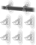 No Drill Curtain Rod Brackets Needed Holders, CLEAR-4 New. Price: $20.41.