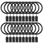 Curtain Rings With Clips Set Heavy Inch, BLACK-1.5INCH-20PCS New. Price: $11.22.