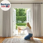100% Blackout Linen Curtains 90" Long For Bedroom, Thermal Insulated Living New. Price: $41.09.