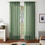 Meetbily Semi-sheer Back Tab Curtains 92"L, Panels For Living Room New. Price: $48.83.