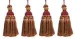 Copro 5" Key Tassel, Style# Iktj, Color# 1253 - Burgundy Gold Set Of 4 New. Price: $18.09.