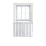 Ellis Stacey 1.5" Rod Pocket Solid Color Window Tailored Tier Pair White New. Price: $19.66.