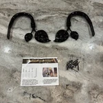 Hikmlk Handmade Black Leaf Metal Curtain Holdbacks 2 Pcs (1 Pair) W/hardware Open. Price: $19.99.