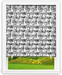 No Tools Original Printed Light Filtering Pleated Paper Shade, Sports, 36" X 7 New. Price: $28.99.