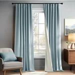 Pony Dance Light Blue 100% Blackout Velvet Curtains 72 Inch Long For Living Room New. Price: $80.48.