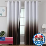Estelar Textiler Brown And Greyish White Ombre Blackout Curtains & Drapes For Be New. Price: $69.40.