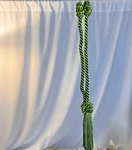 Curtain Tiebacks Green V-cord Braided Rope Window Tassel 2 Pack New. Price: $6.99.
