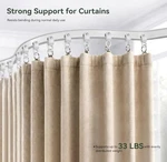 Flexible Bendable Ceiling Mounted Track 2.5M/8.2FT White Curtains Rail New. Price: $18.99.