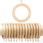 24 Pieces 2.5 Inch Wooden Drapery Curtain Rod Rings For 1.5 Pole, 1.... New. Price: $31.67.