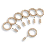 Farmhouse Collection Beveled Curtain Clip Rings, Set Of 14 Weathered Oak New. Price: $63.92.