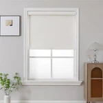 Joydeco Natural Woven Roller Window Shades Cordless Blackout Blinds 33"W X 72"H New. Price: $49.99.