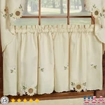 Light Filtering Kitchen Curtains Premium Polyester Tier Pair Easy Hang Privacy New. Price: $22.33.