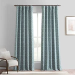 Metro Faux Silk Jacquard Room Darkening Curtains - 108 Inches Long Fo... New. Price: $54.59.