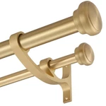 Modern Double Curtain Rods, Warm Gold 72-144 Inch Length Drapery ... New. Price: $71.43.