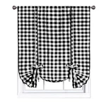 Achim Buffalo Check Tieup Window Curtain 42 Inch Width, 63 Length Blac... New. Price: $24.19.