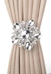 Suq Ome Luxury Big Crystal Magnetic Curtain Tieback Holdback Flower Silver New. Price: $14.99.