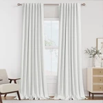 Guken White 100% Blackout Linen Curtains 84 Inch Length 2 Panels Set For Livi... New. Price: $54.31.