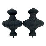 Antique Drapery Rod Co Finials Italian I" Black Wash Set 2 New. Price: $18.46.