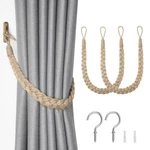 Niceec 2 Natural Rope Curtain Tiebacks Boho Pack, Jute-twist-n New. Price: $10.48.