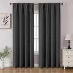 Cucraf Dark Grey Blackout Curtains 90 Inch Length 2 Panels Set, Rod Pocket Ro... New. Price: $39.50.