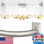 Tvwoo Nickel Wrap Around Blackout Curtain 66"-120" Adjustable Window Rods New. Price: $89.06.