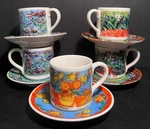 Monet & Van Gough Espresso Cups Set (5) By D. Burrows/serve-ware/coffee/ New. Price: $54.95.