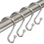 Toprod Shower Curtain Hooks Rings, Zinc Alloy Shaped Brushed Nickel New. Price: $16.29.