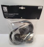 Set Of 2 Black Umbra Holdback Curtains Drapery Dark Bronze New. Price: $12.99.