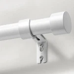 Zeerobee White Curtain Rod, 32"-86" Open. Price: $26.99.