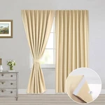 2PCS Blackout Curtains For Bedroom With Tiebacks,self Adhesive Rodless Curtai... New. Price: $83.88.