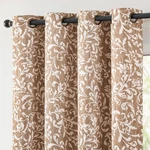 Jinchan Blackout Curtains For Bedroom, Warm Taupe Scroll Floral Patterned Cur... New. Price: $69.17.