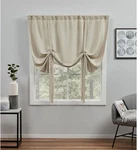 Exclusive Home Loha Light Filtering Tie Up Shade Curtain 54"X63" Natural New. Price: $14.00.