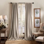 Martha Stewart Lucca Velvet Blackout Back Tab 50"W X 95"L (pack Of 2), Linen New. Price: $148.15.