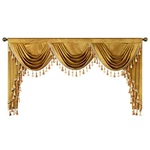 Vogol Soft Velvet Waterfall Valances For Kitchen Windows, Gold Vintage Style ... New. Price: $163.68.