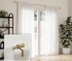 Umbra Brass Cappa Curtain Rod Set Model #245973-104-REM New Box. Price: $37.98.