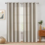 Jinchan Blackout Linen Textured Curtains For Living Room Darkening 8... New. Price: $42.32.