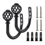 2 Pack Curtain Holdbacks,ulifestar Shaped Wall Mounted Tieback Hook... New. Price: $23.72.
