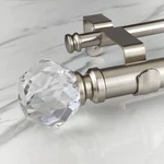 Ilaisihome Double Curtain Rod SET:1-1/8 Inch Diameter Luxury Silver R... New. Price: $50.15.
