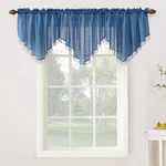 Erica Crushed Voile Ascot Beaded Sheer Rod Pocket Curtain 3-PIECE Set New. Price: $45.43.
