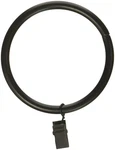 1931-12 2-1/2" Curtain Rings With Clip, Black New. Price: $10.89.