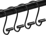 Shower Curtain Hooks Rings,set 24 Rustproof Metal For Black New. Price: $12.93.