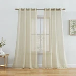 Hlc.me Piece Semi Sheer Voile Window Curtain 54"W X 95"L (pack Of 2), Beige New. Price: $27.99.