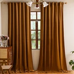 Yofun 108 Inches 2 Panels Gold Brown Velvet Curtains Thermal Insulated Soundproo New. Price: $103.43.