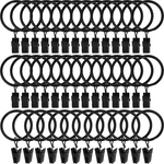 Llpjs Pack Metal Curtain Rings With Clips, 1.5" D Set Of 40, Black New. Price: $24.99.