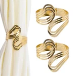 Golden Punk Style Curtain Tiebacks, 2PCS Metal Creative Rope Buckles ... New. Price: $23.30.